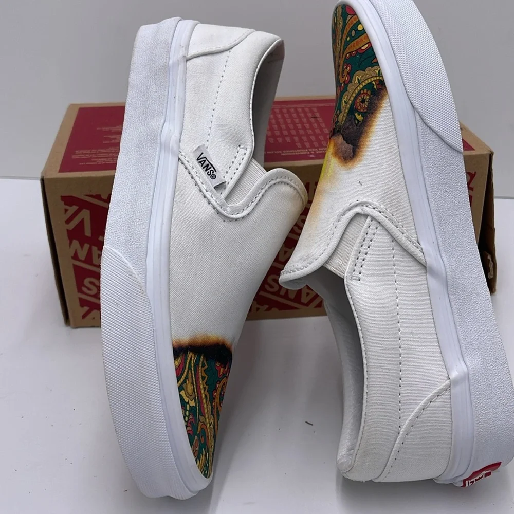 Vans Canvas Men’s Slip-On Shoes in Desert Vibes Oat Classic Slip-On (Big Reveal)